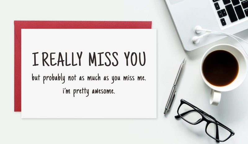 Gonzey Funny I Miss You Card، أفتقدك حقًا بطاقات له أو لها - Image 3